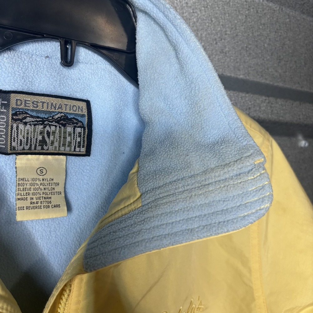 Cabelas Destination Above Sea Level Yellow Fleece Lined Jacket Size S - Picture 7 of 14